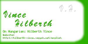 vince hilberth business card